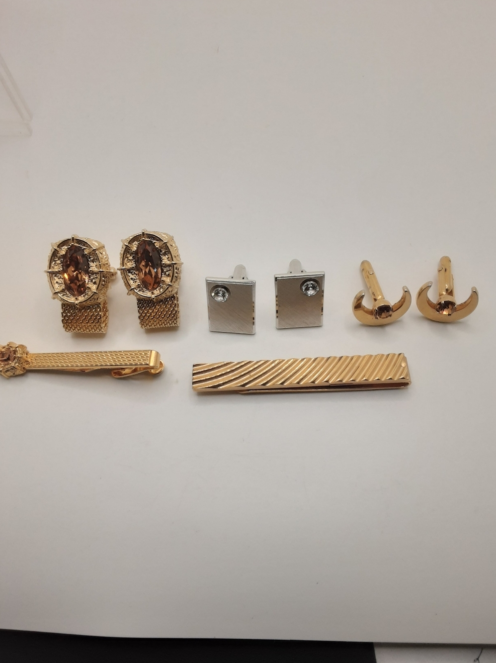 Men's Vintage Swank and Anson Cufflinks and Tie Bars Lot - Picture 15 of 16